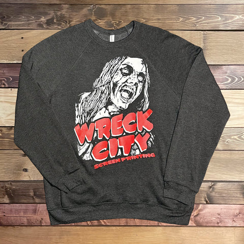 Wreck City Zombie 2.0 Crewneck Sweatshirt - Dark Heather