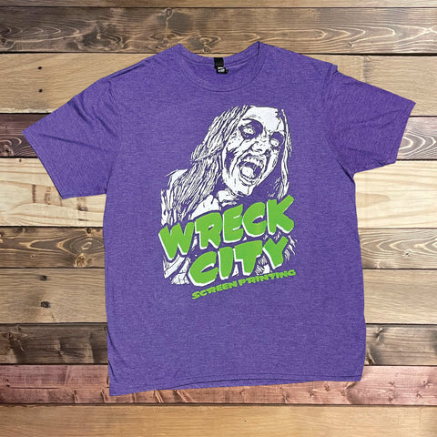 Wreck City Zombie 2.0 Tee - Heather Purple